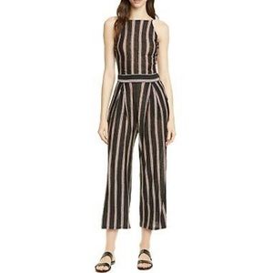 Joie Briselle Linen Stripe Jumpsuit size Medium